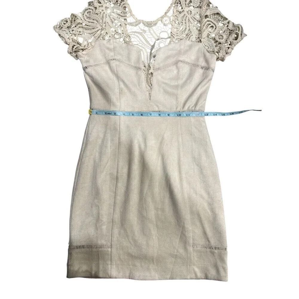 J.O.A. Los Angeles Cream Lace Cap Sleeve Mini Dress Bridal Boho Style Size S NWT